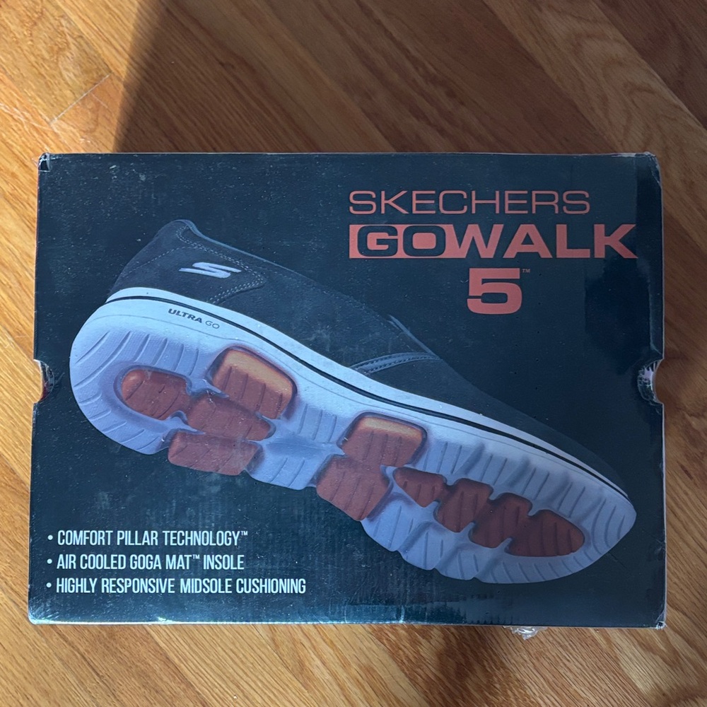 Unopened Men’s 12 Skechers GOwalk 5 Black and White sneakers